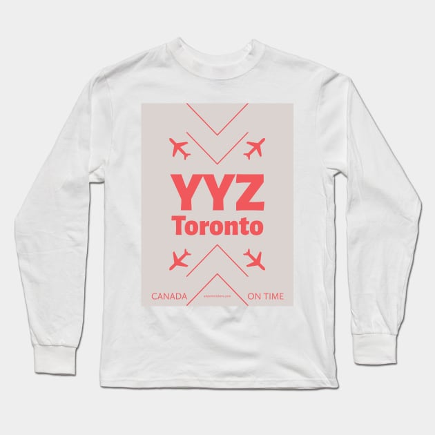 YYZ aviation code Canada 4102021 Long Sleeve T-Shirt by Woohoo